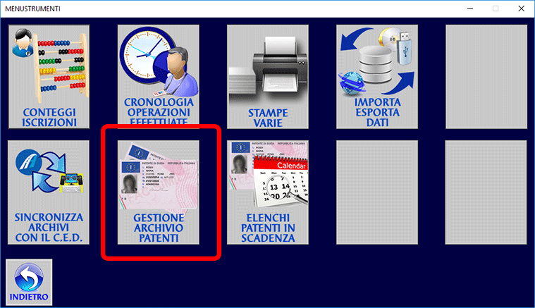 AeffeSoft Supporto Ge.C.A. Future Gestione Archivio Patenti