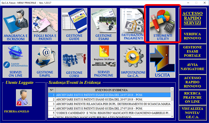 AeffeSoft Supporto Ge.C.A. Future Gestione Archivio Patenti